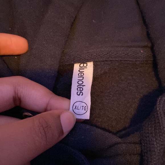 Navy Blue Spaced Out Pull over hoodie - Picture 3 of 4